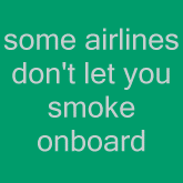No smoking onboard DH Airlines flights!